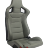 Cipher Auto - Racing Seats Gray Leatherette Carbon Fiber w/ dark grey stitching