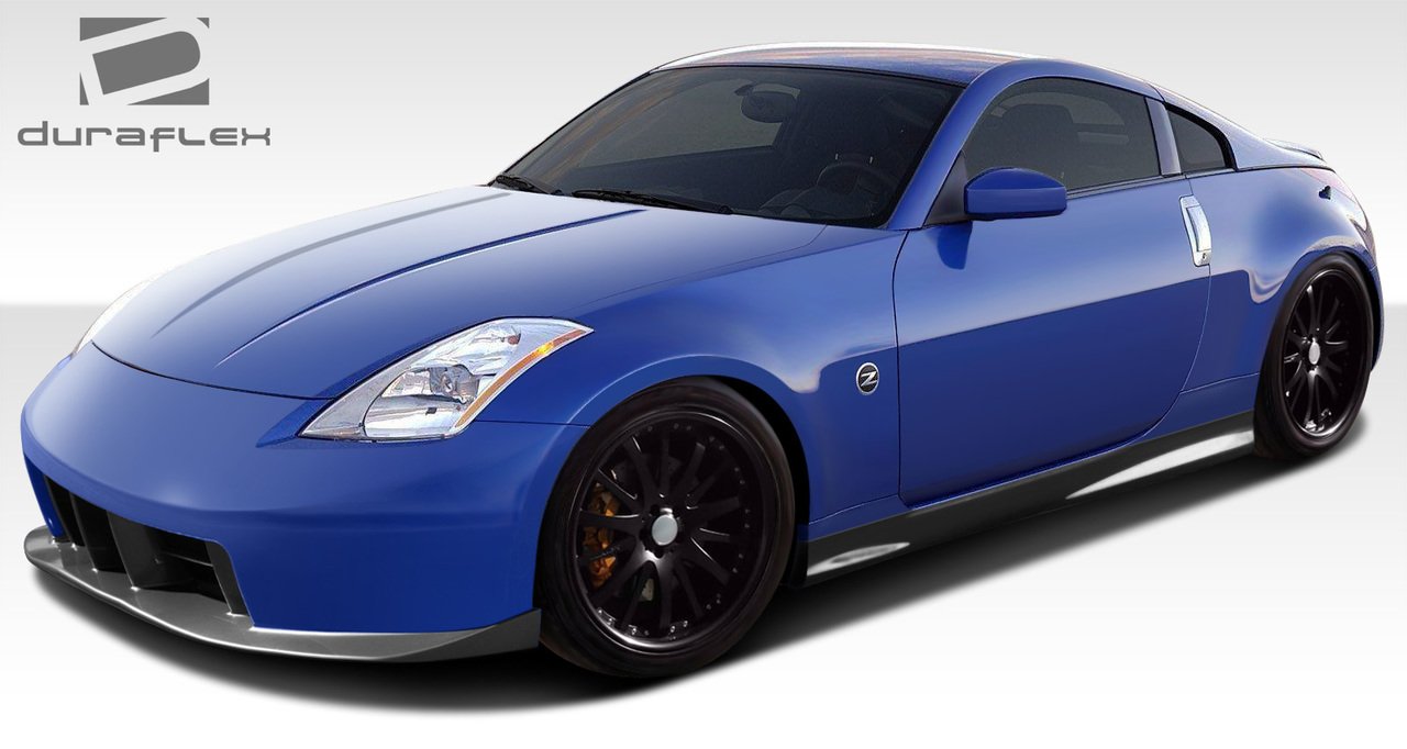 2003-2008 Nissan 350Z Duraflex N-3 Body Kit - 5 Piece - Includes N-3 Front Bumper Cover (108081) N-1 Side Skirts Rocker Panels (100497) N-1 Rear Add On Bumper Extensions (100496)