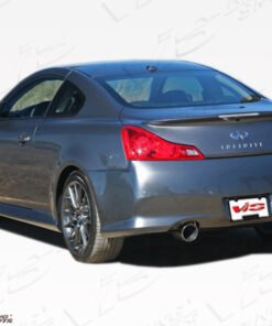 2008-2013 Infiniti G37 2dr IPL Style Rear Bumper. All Vis fiberglass Body Kits; bumpers, Lips side skirts, spoilers, and hoods are made out of a high quality fiberglass. All Body Kits come with wire mesh if applicable. Professional installation required. Picture shown is for illustration purpose only. Actual product may vary due to product enhancement. Modification of part is required to ensure proper fitment. Test fit all Body Kit parts before any modification or painting. Accessories like fog lights, driving lights, splitter, canards, add-on lip, intake scoops, or other enhancement products are not included unless specified in the product description. Intended for OFF ROAD use only.