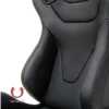 Cipher Auto - Racing Seats Black Leatherette Carbon Fiber w/ gray stitching - pair