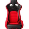 Cipher VP-8 Racing Seats Red w/ Black Carbon PU - Pair