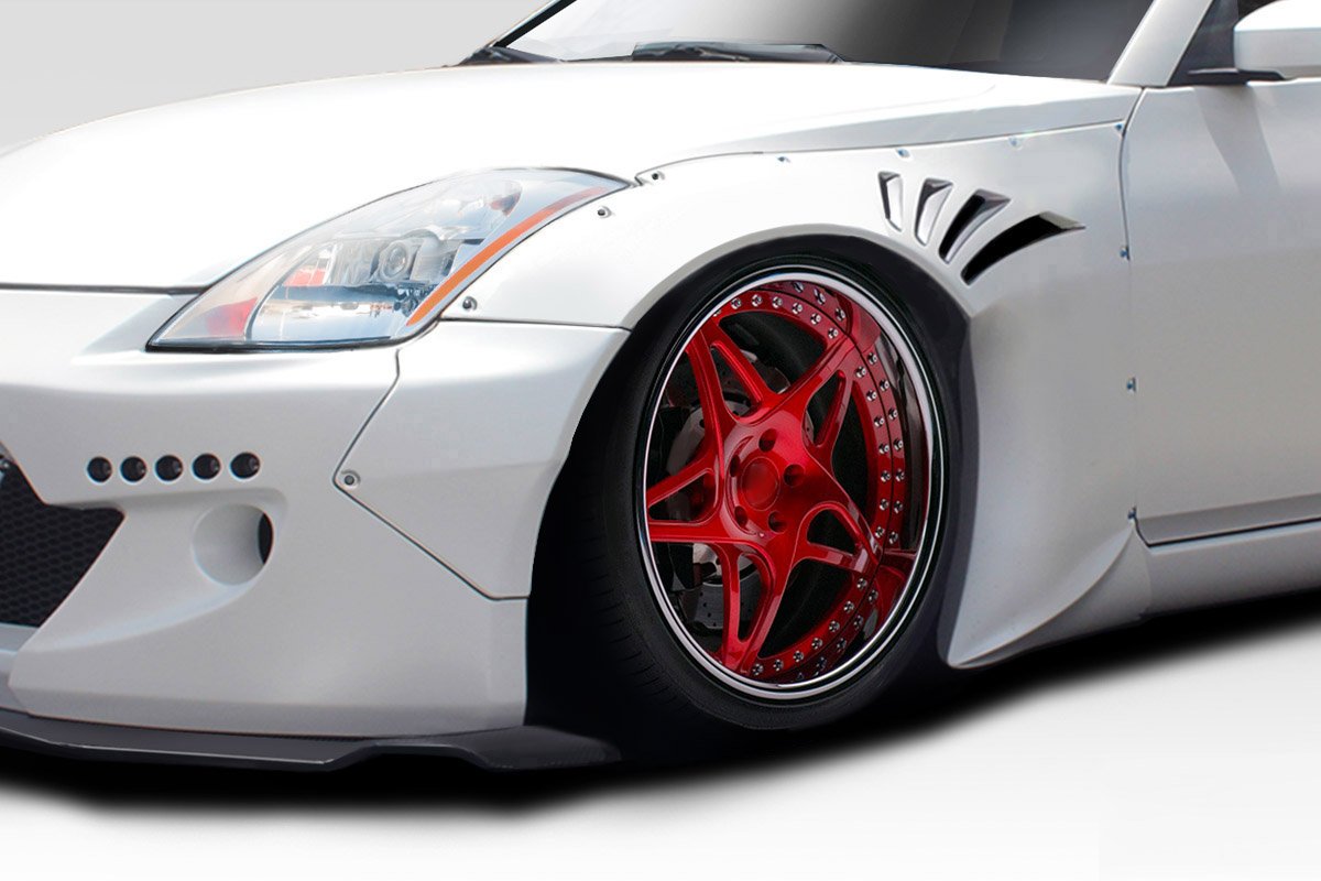 2003-2008 Nissan 350Z Z33 Duraflex RBS Front Fender Flare Add Ons - 2 Piece