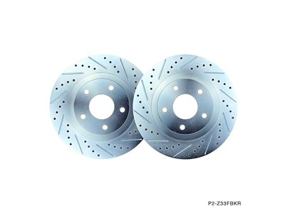 P2M NISSAN 2003-05 350Z, 2003-04 G35(RWD/AWD) 2005 G35 AWD FRONT BRAKE ROTORS (NON-BREMBO) (P2-Z33FBKR)