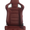 Cipher Auto - Racing Seats Maroon Leatherette Carbon Fiber w/ black stitching