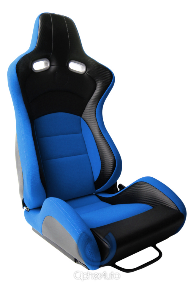 Cipher Auto - VP-8 Racing Seats Blue w/ black carbon PU - Pair