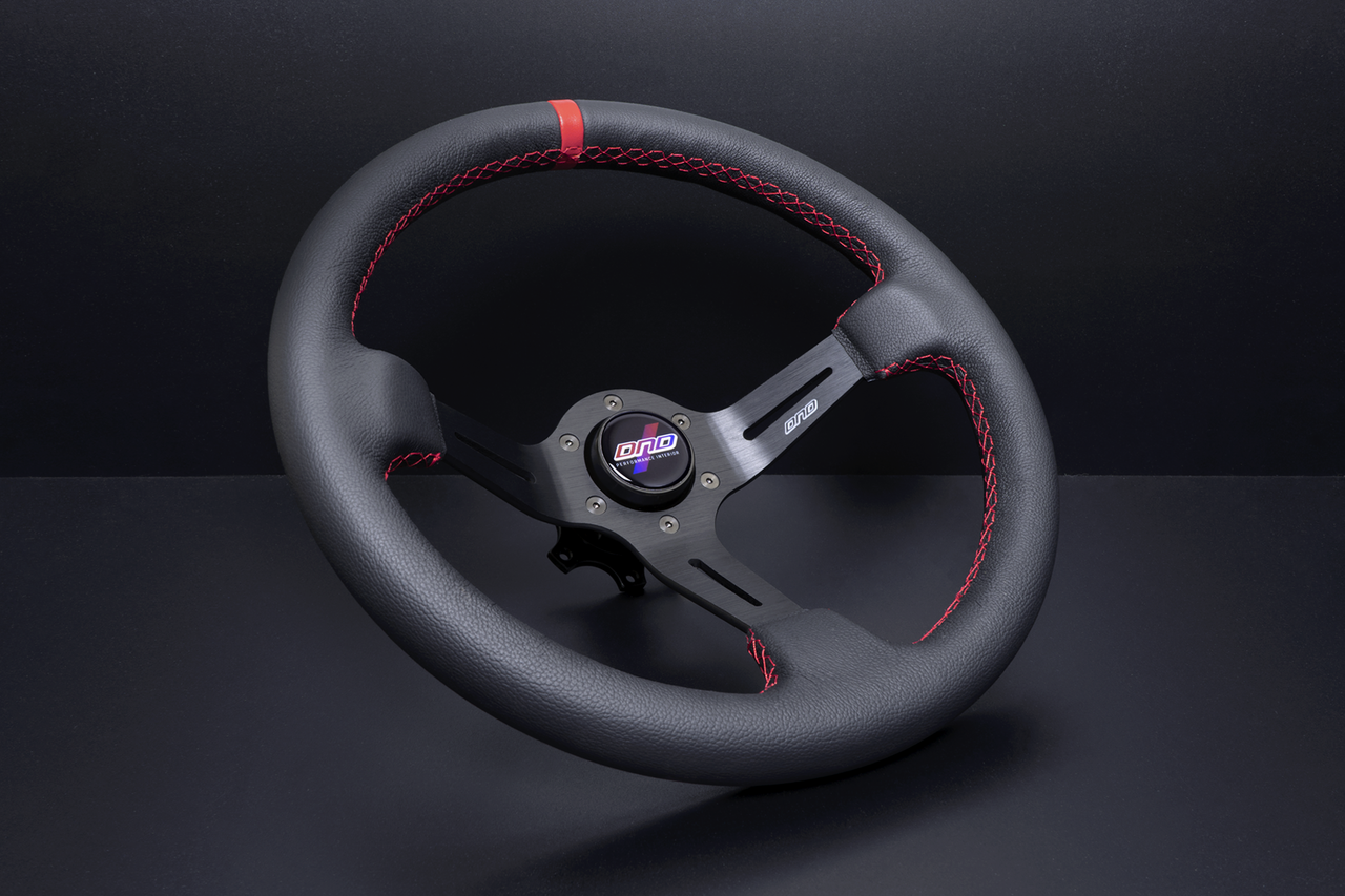 RED LEATHER RACE WHEEL
