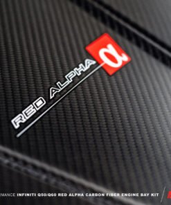 AMS Performance Infiniti Q50 / Q60 Red Alpha Matte Carbon Engine Cover