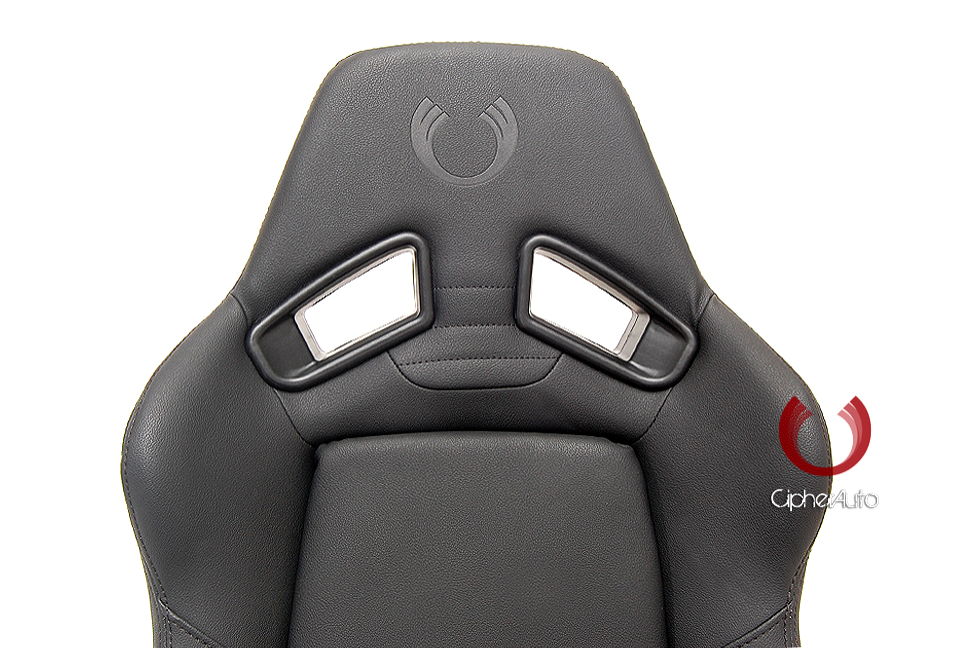 Cipher AR-8 Revo Racing Seats All Black Leatherette w/ black outer stitching -Pair