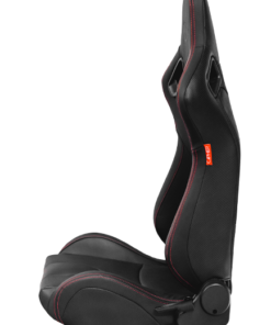 CPA2009RS Cipher Racing Seats Black Leatherette Carbon Fiber w/ Red Stitching - Pair (NEW!)