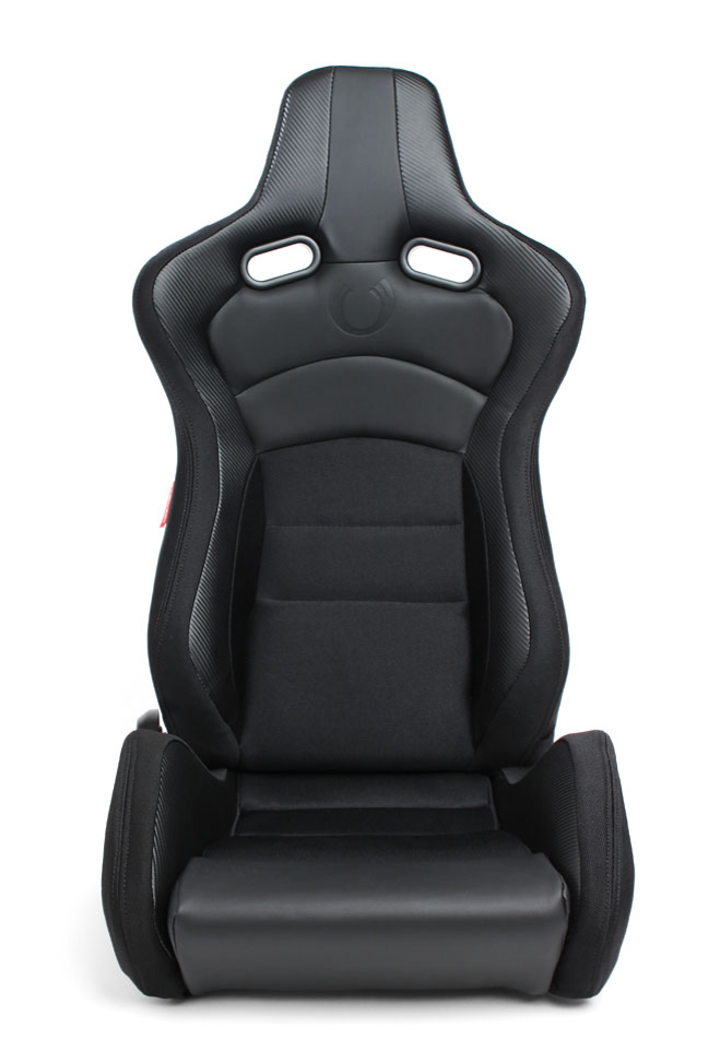 Cipher Auto - VP- 8 Racing Seats all black w/ Black Carbon PU- Pair