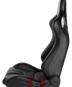 Cipher Auto - Racing Seats Black Leatherette Carbon Fiber w/ black stitching