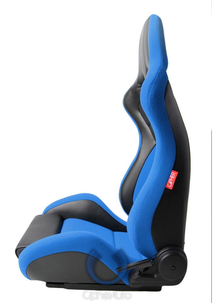 Cipher Auto - VP-8 Racing Seats Blue w/ black carbon PU - Pair