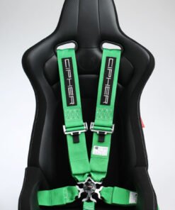 Cipher Green 5 Point 3 Inches Camlock Racing Harness - SFI 16.1