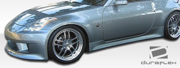 2003-2008 Nissan 350Z Duraflex V-Speed Body Kit - 4 Piece - Includes V-peed Front Bumper Cover (105646) V-Speed Side Skirts Rocker Panels (105647) V-Speed Rear Bumper Cover (105648)