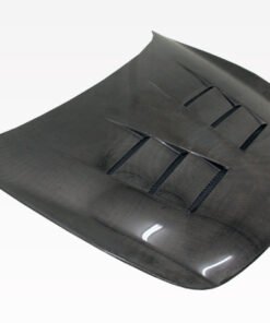 2008-2013 Infiniti G37 2Dr Terminator Carbon Fiber Hood. VIS Carbon Fiber Hoods and Trunks are made from 100% ISO-certified, Grade-A carbon fiber material.  All VIS Carbon Fiber Hoods and Trunks are manufactured using a two-part construction design.  The top layer is composed of carbon fiber material bonded to the hood surface with high-grade epoxy resin, andfinished with an ultra-clear (Poly Shield), UV-protective polyurethane coating for a high gloss finish.  A one-piece, smooth underside shell is fused to the top layer enhancing the product’s structural integrity.  The edges are smoothed by hands to insure good quality finish all around. In 2014, we further improved on this manufacturing process by introducing the Vacuum Infusion Process (V.I.P.), which utilizes a single-mold vacuum to produce parts that are 10-20% lighter than before while improving durability. We are transitioning our full spectrum of carbon parts to use the VIP process so that our customers can enjoy these improved products without incurring a huge cost increase.
All VIS Carbon Fiber Hoods and Trunks come with a VIS badge of authenticity. Please be sure to look for the badge when purchasing. Due to the unknown nature of the intended uses of these products, hood pins are required. These products are intended for off-road use only, unless your local and state laws state otherwise.