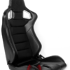 Cipher Auto - Racing Seats black w/ white stitching