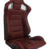 Cipher Auto - Racing Seats Maroon Leatherette Carbon Fiber w/ black stitching