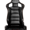 Cipher Auto - Racing Seats Black Carbon Fiber Leatherette w/ Red Stitching