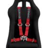 Cipher Racing Red 4 Point 2 Inches Camlock Quick Release Racing Harness - Pair