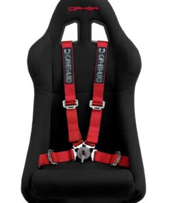 Cipher Racing Red 4 Point 2 Inches Camlock Quick Release Racing Harness - Pair